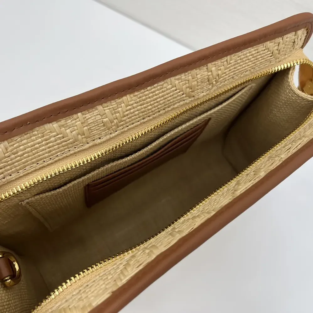 Dior 30 Montaigne Dea Pouch Natural Cannage Raffia for Women Dior 30 Montaigne Dea Pouch Natural Cannage Raffia for Women
