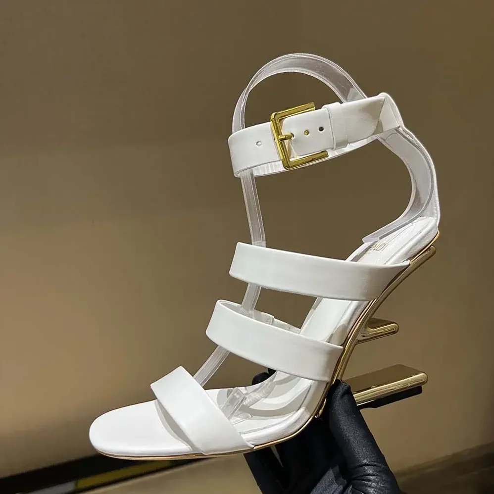 Fendi First White Leather High for Women in heeled Sandals Fendi First White Leather High for Women in heeled Sandals