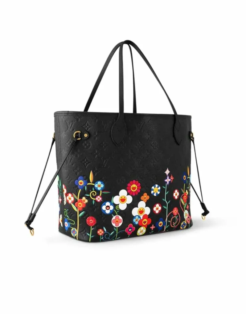 Louis Vuitton LV x TM Neverfull MM Handbag Black /