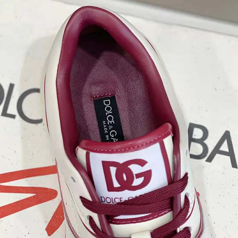 Dolce Gabbana D&G Calfskin Nappa New Roma Sneakers for Unisex in Red Dolce Gabbana D&G Calfskin Nappa New Roma Sneakers for Unisex in Red