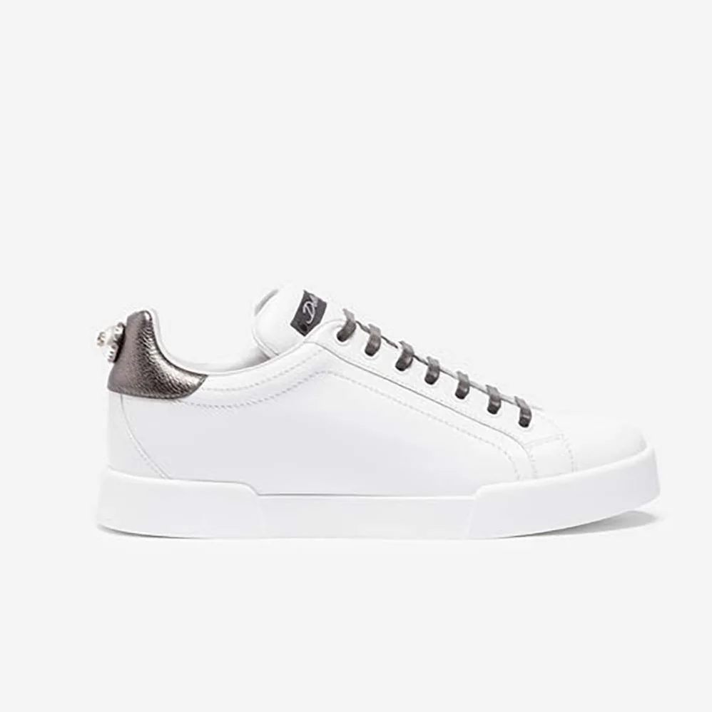 Dolce Gabbana D&G Shoes Zapatillas De Piel Con Aplicacion for Women