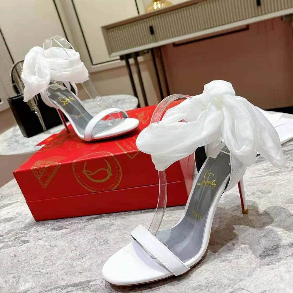 Christian Louboutin Sandale Du Désert 100 mm Heel Height for Women in White