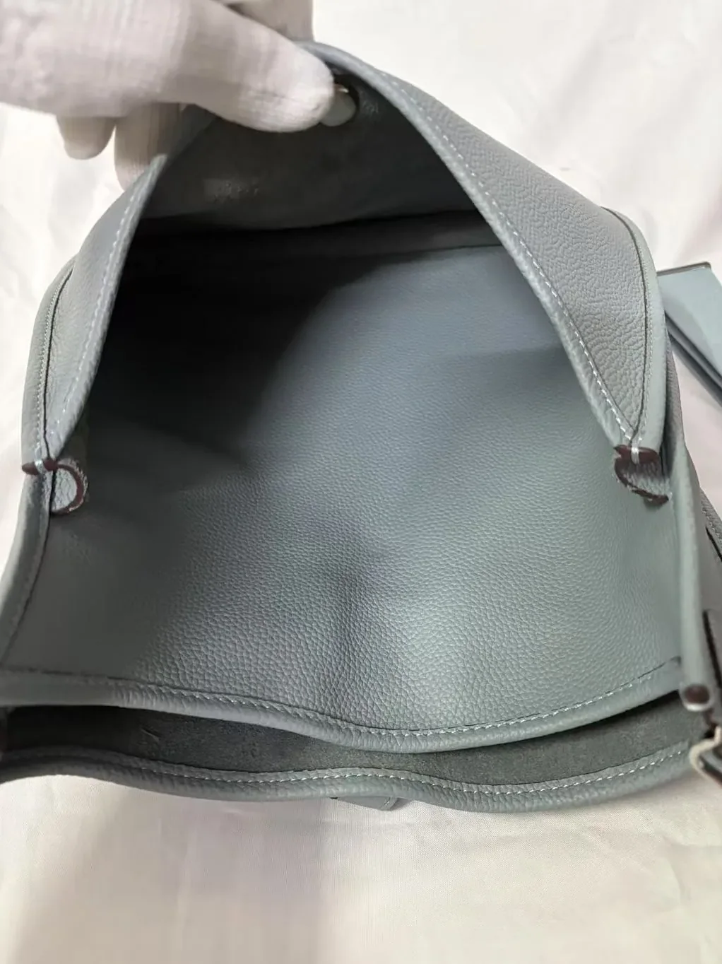 Hermes Evelyne III 29 Bag Light Blue With Silver in Toned Hardware Hermes Evelyne III 29 Bag Light Blue With Silver in Toned Hardware