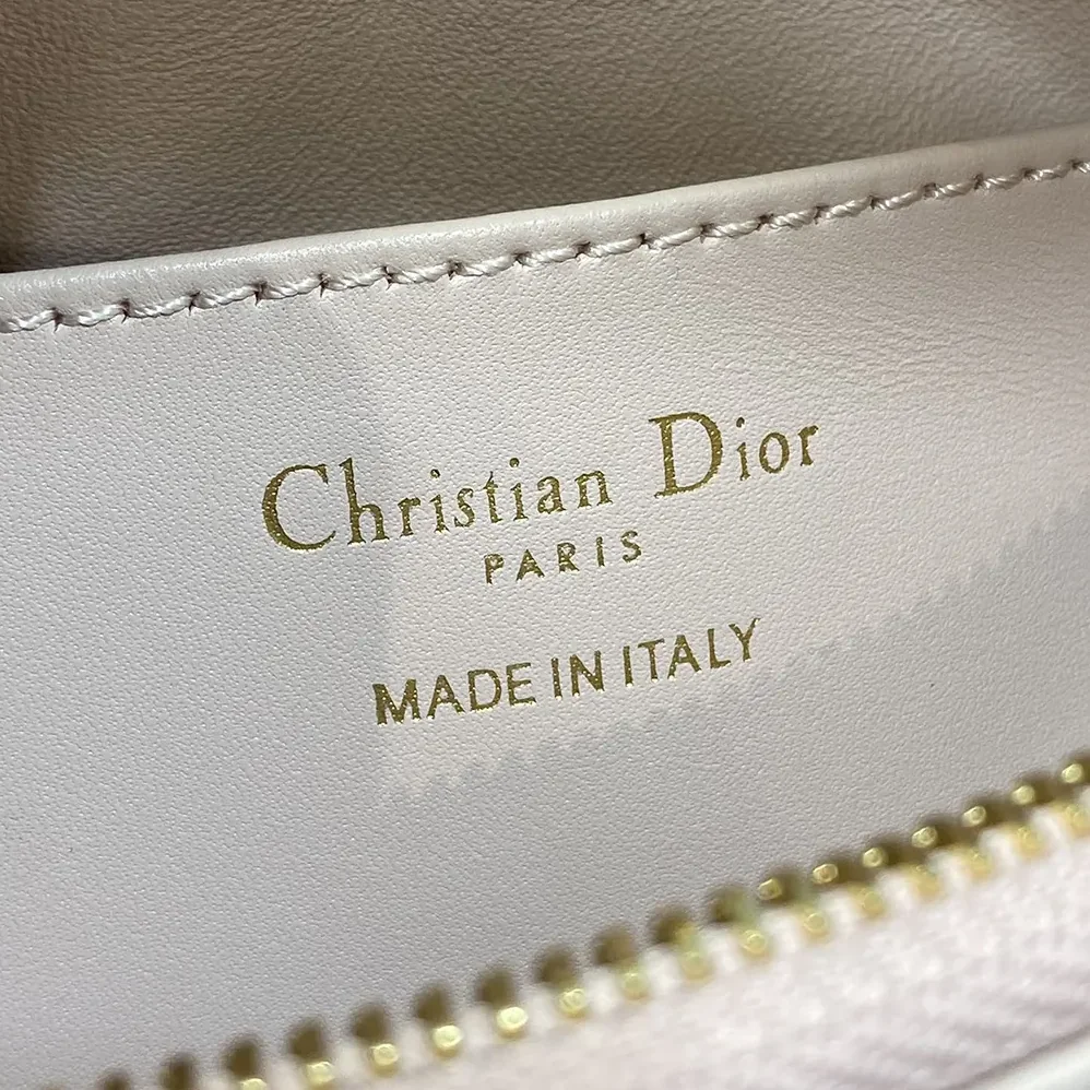 Dior Miss Caro Diorling Mini Bag with Chain Powder Pink Macrocannage Lambskin for Women