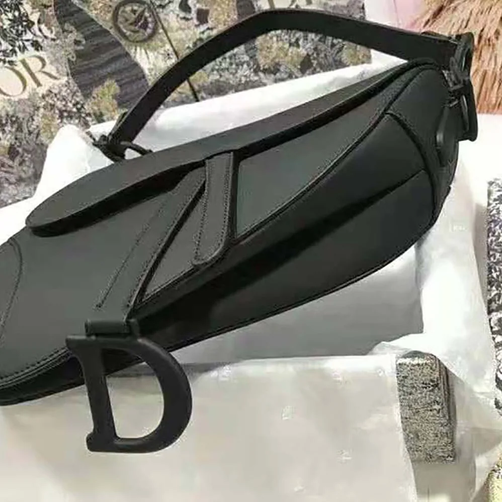 Dior Mini Saddle Bag Black Ultramatte Calfskin for Women