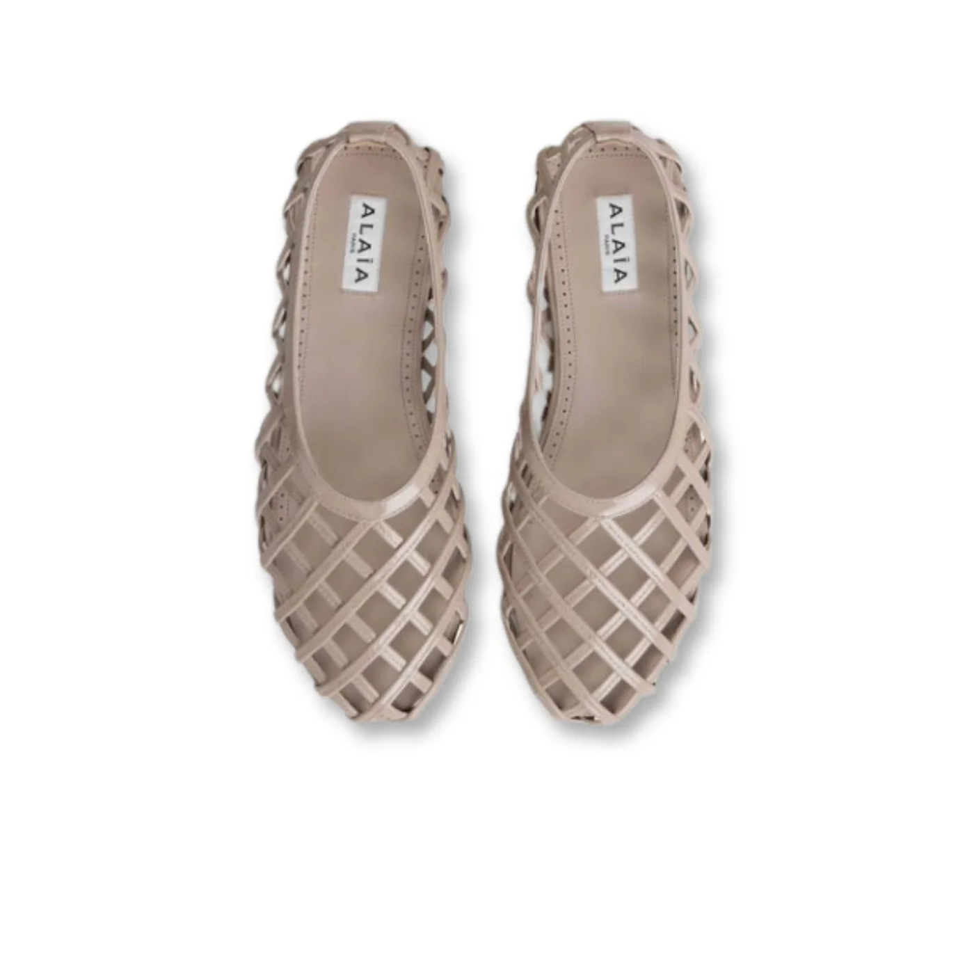 Alaia Case Ballet Flats In Grege Patent - AA3A045CK212 - 824 Alaia Case Ballet Flats In Grege Patent - AA3A045CK212 - 824