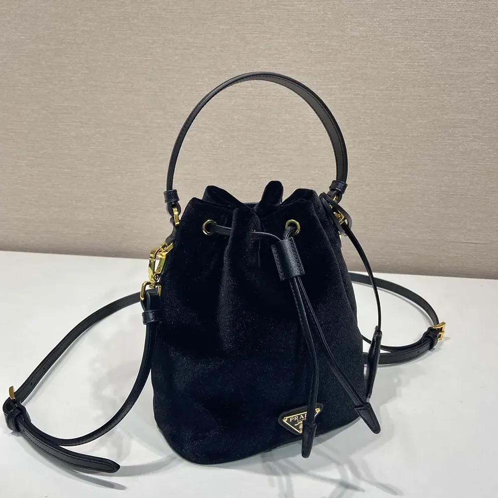 Prada Velvet Mini-bag with Nappa Leather Details for Women
