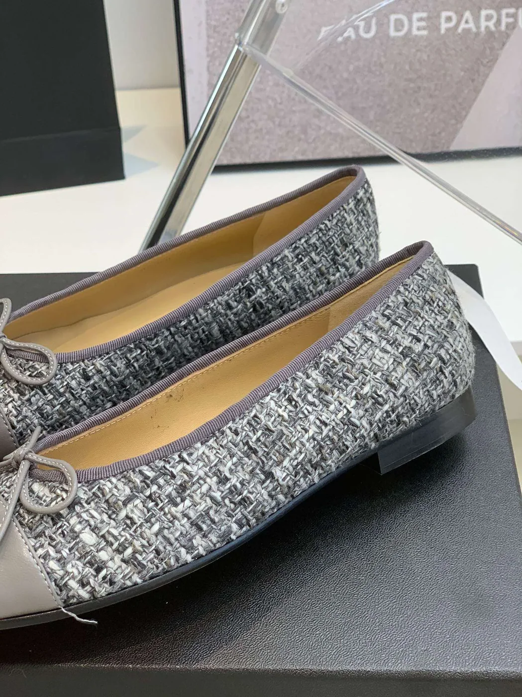 Chanel Ballet Flats Grey Chanel Ballet Flats Grey