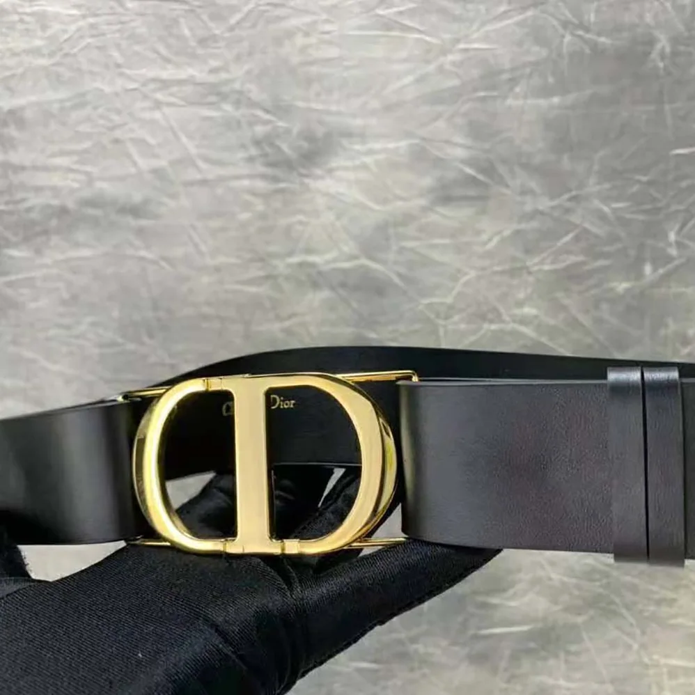 Dior 30 Montaigne Belt Black Smooth Calfskin, 40 MM for Women