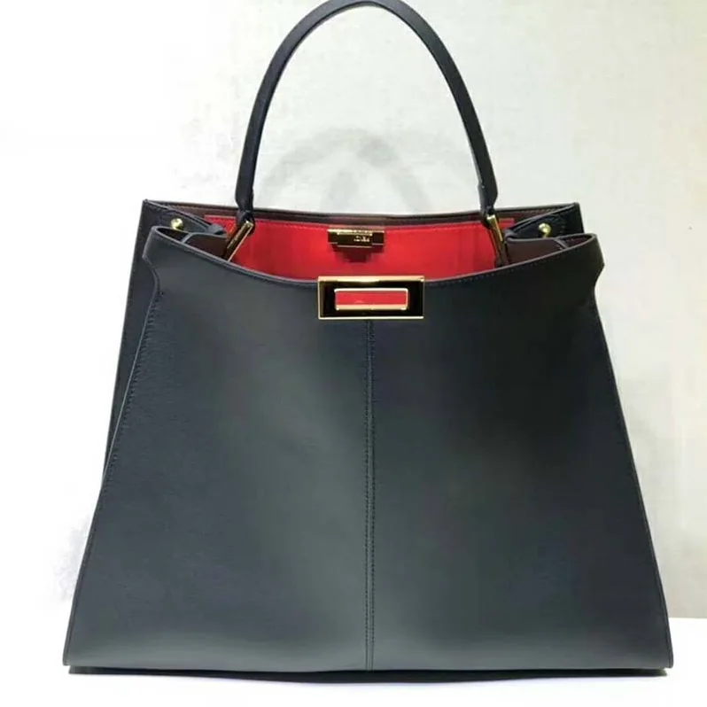 Fendi Peekaboo X-Lite in Leather Bag for Women in Black Fendi Peekaboo X-Lite in Leather Bag for Women in Black