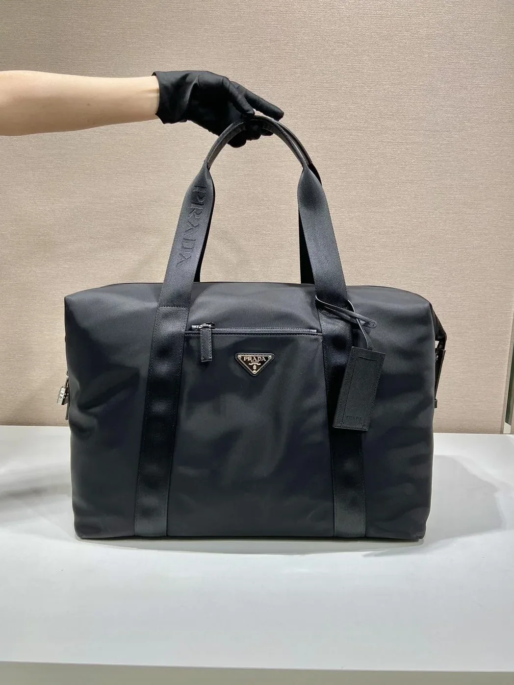 Prada Re-Nylon And Saffiano Duffle Bag Black / 2VC796_2DMH_F0002_V_OOO