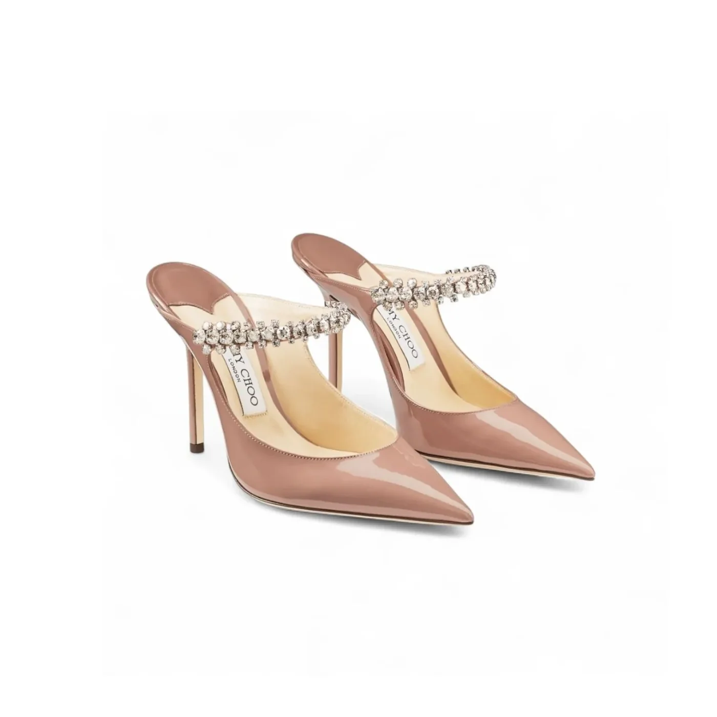Jimmy Choo Bing 100 Mules Ballet Pink BING100PAT Jimmy Choo Bing 100 Mules Ballet Pink BING100PAT