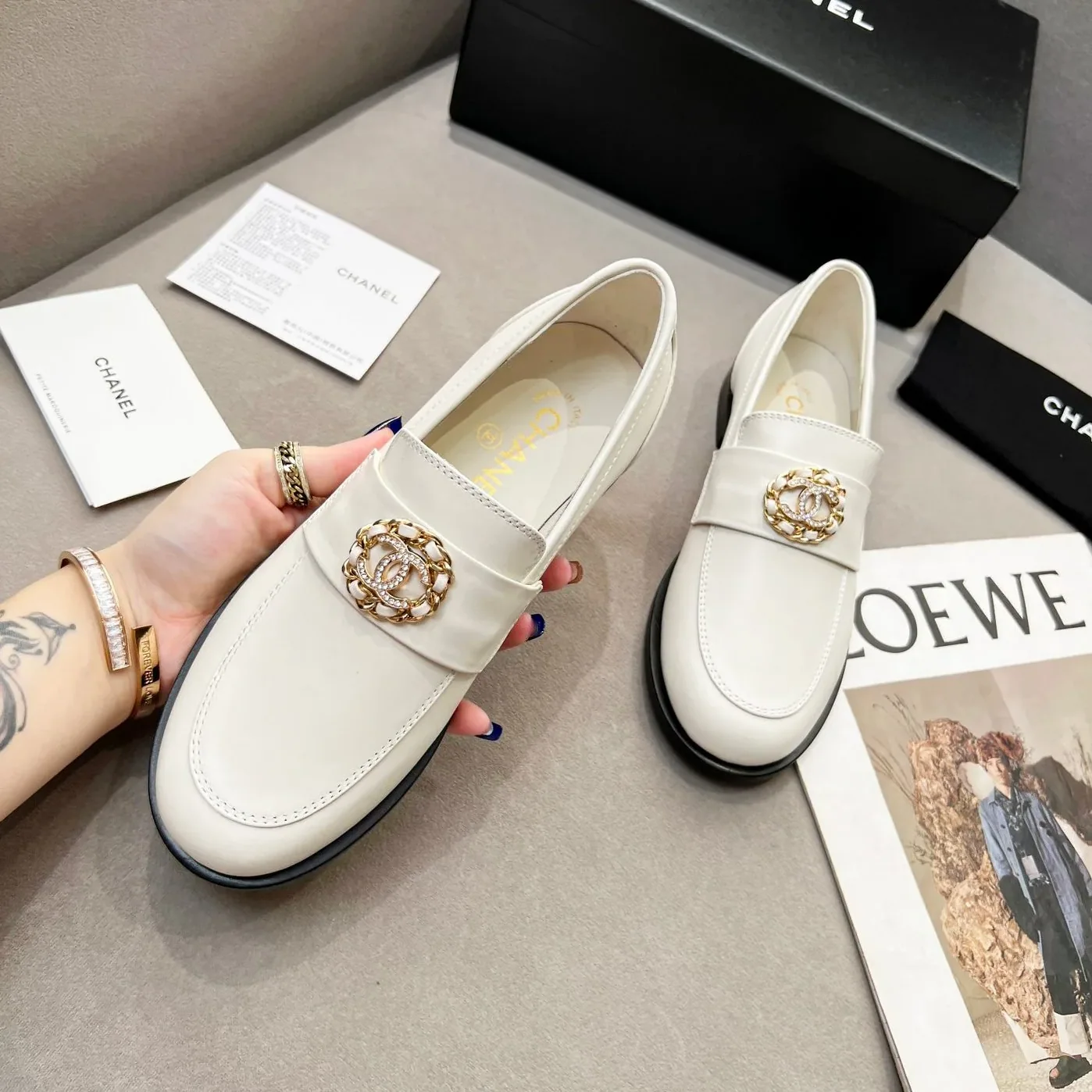 Chanel Loafers White for Women Chanel Loafers White for Women