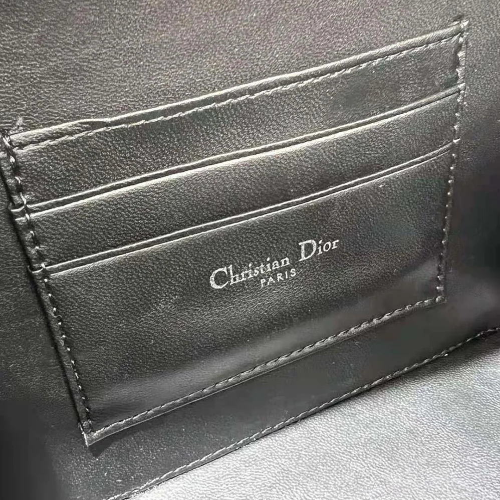Dior Caro Box Bag with Chain Black Quilted Macrocannage Calfskin for Women Dior Caro Box Bag with Chain Black Quilted Macrocannage Calfskin for Women