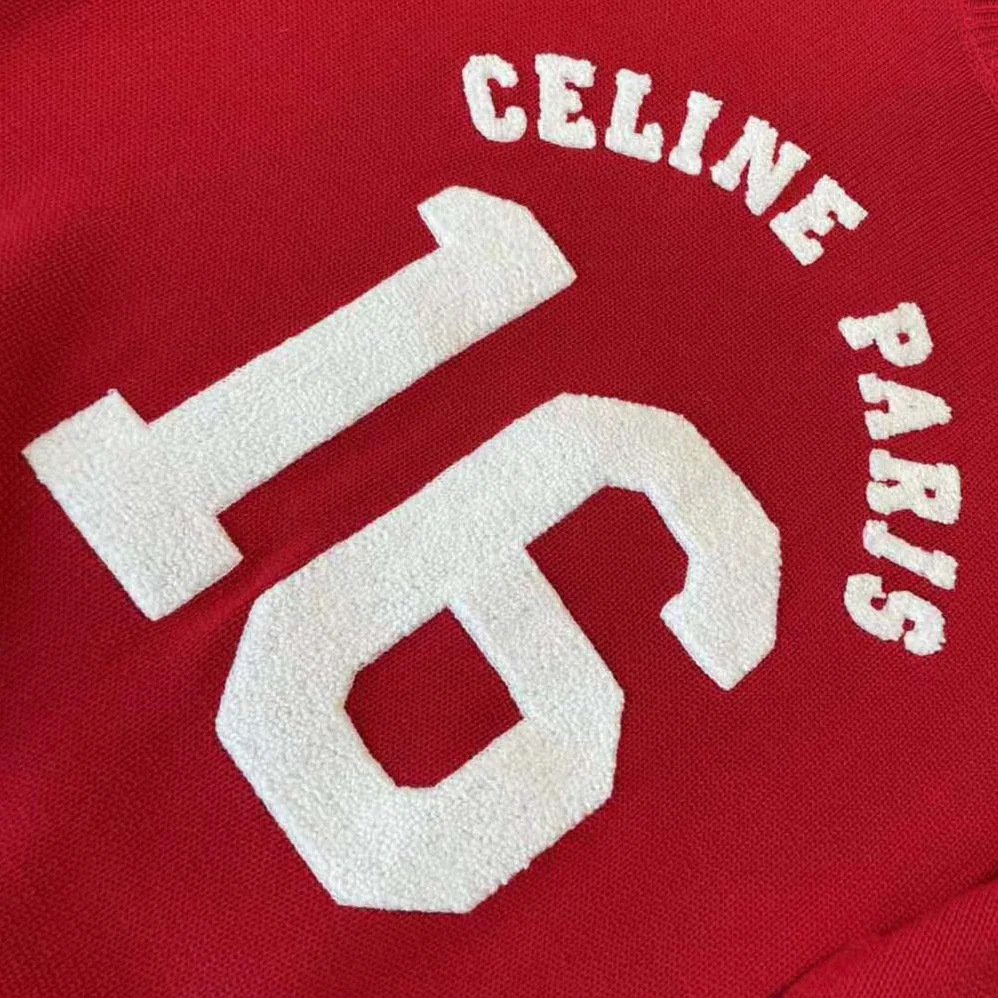 Celine 16 Sweatshirt in Wool and Cashmere for Women in Red