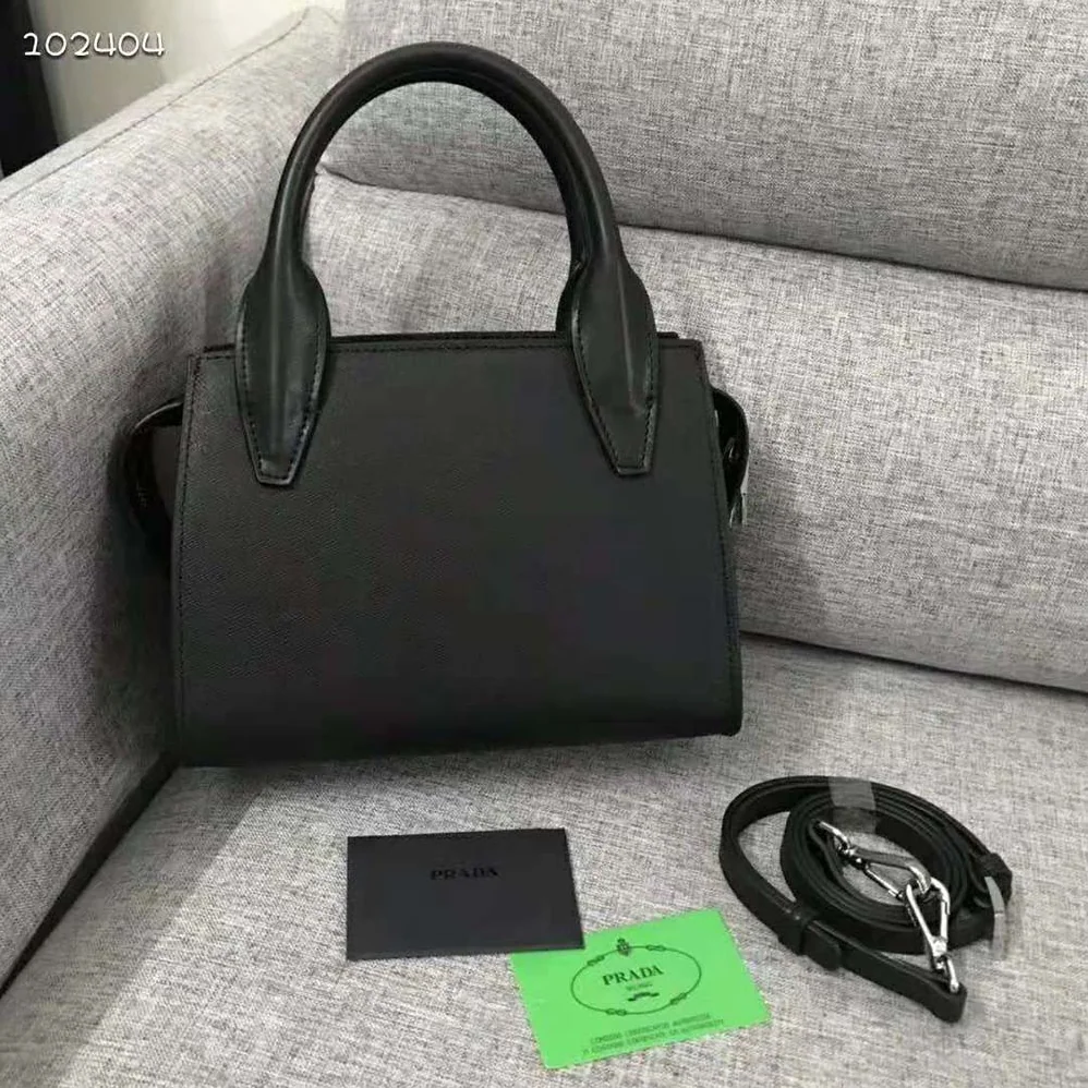Prada Saffiano leather Prada Kristen Handbag for Women in Black