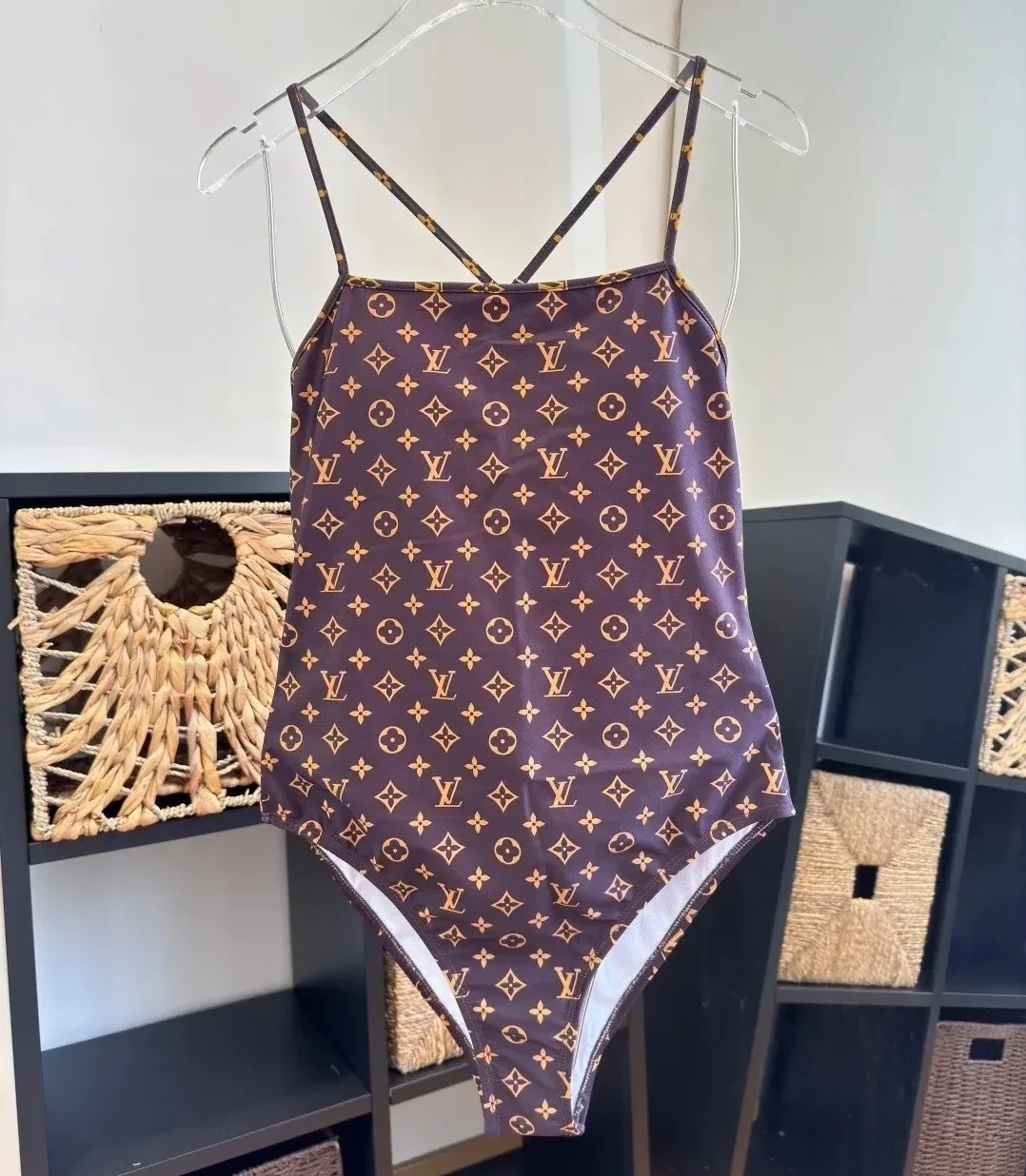 Louis Vuitton Monogram One in Piece Swimsuit Brown Monogram