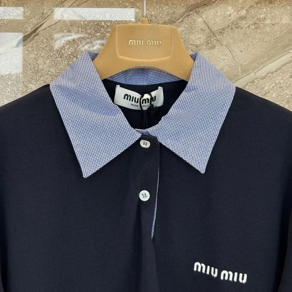 Miu Miu Cotton Piqué Polo Shirt-MJN5551843 for Women