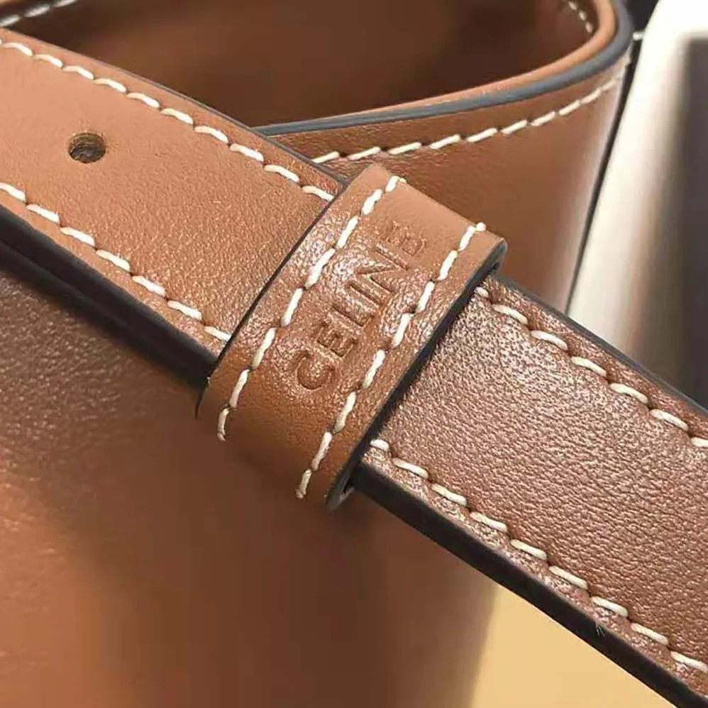 Celine Small Bucket Cuir Triomphe in Smooth Calfskin for Women in Brown
