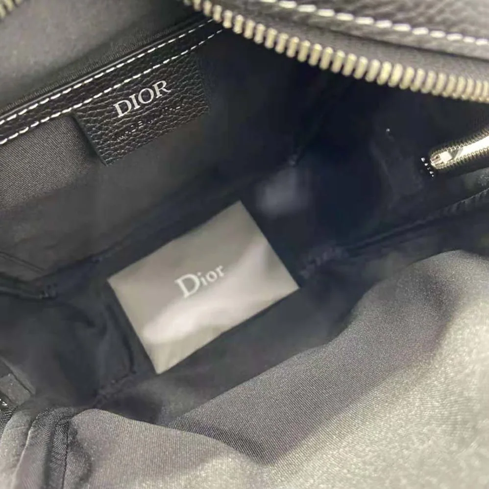 Dior Peter Doig Sling Bag Black Grained Calfskin for Men