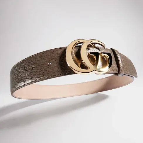 Gucci Marmont Wide Belt Dark Taupe