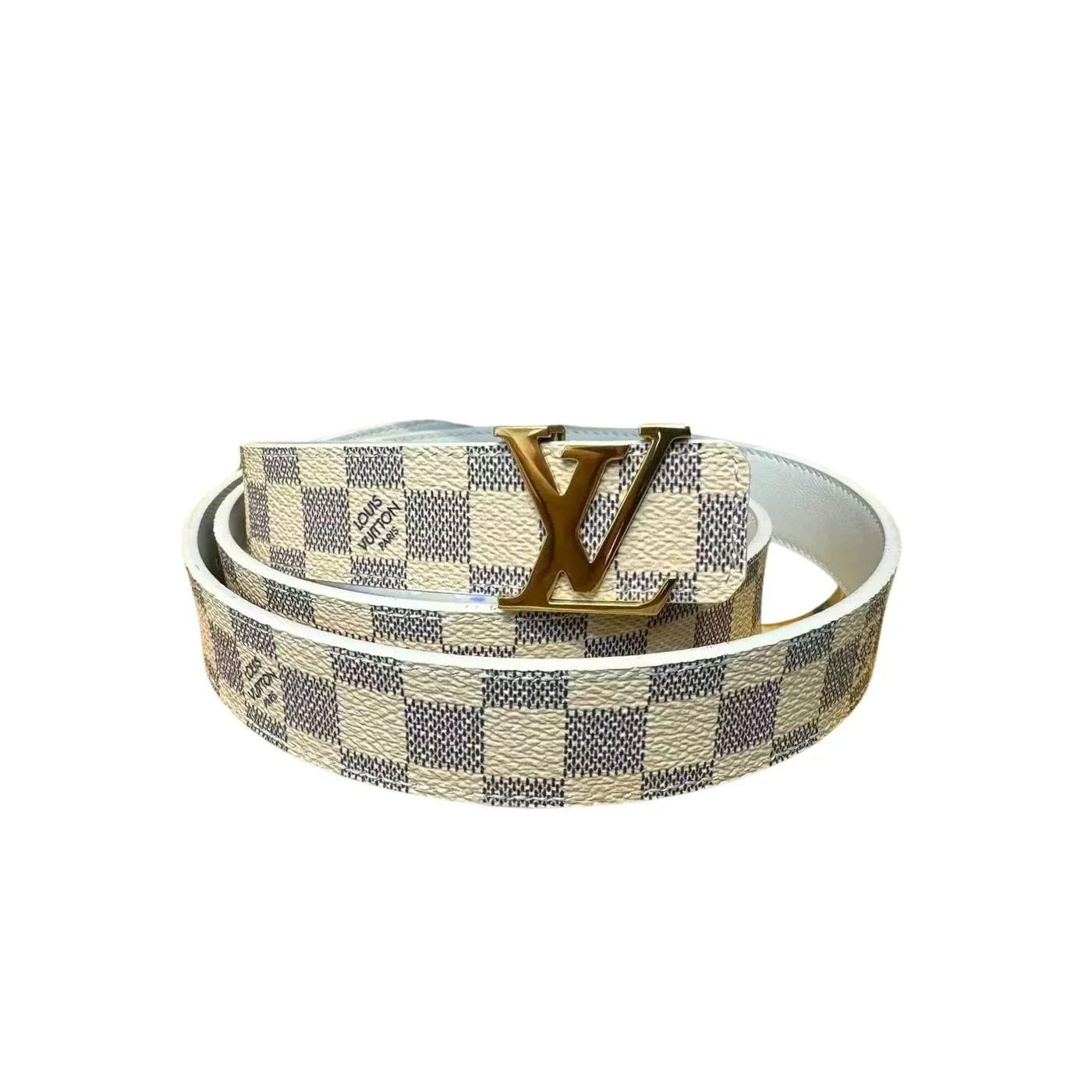 Louis Vuitton LV Initiales Reversible Belt Damier Azur Canvas, LV for Women's