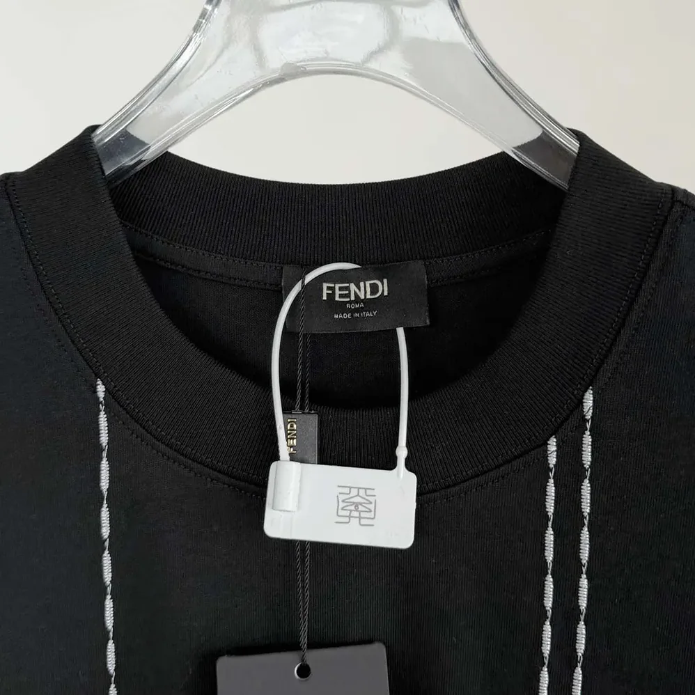 Fendi Dark Blue Cotton T for Men in shirt