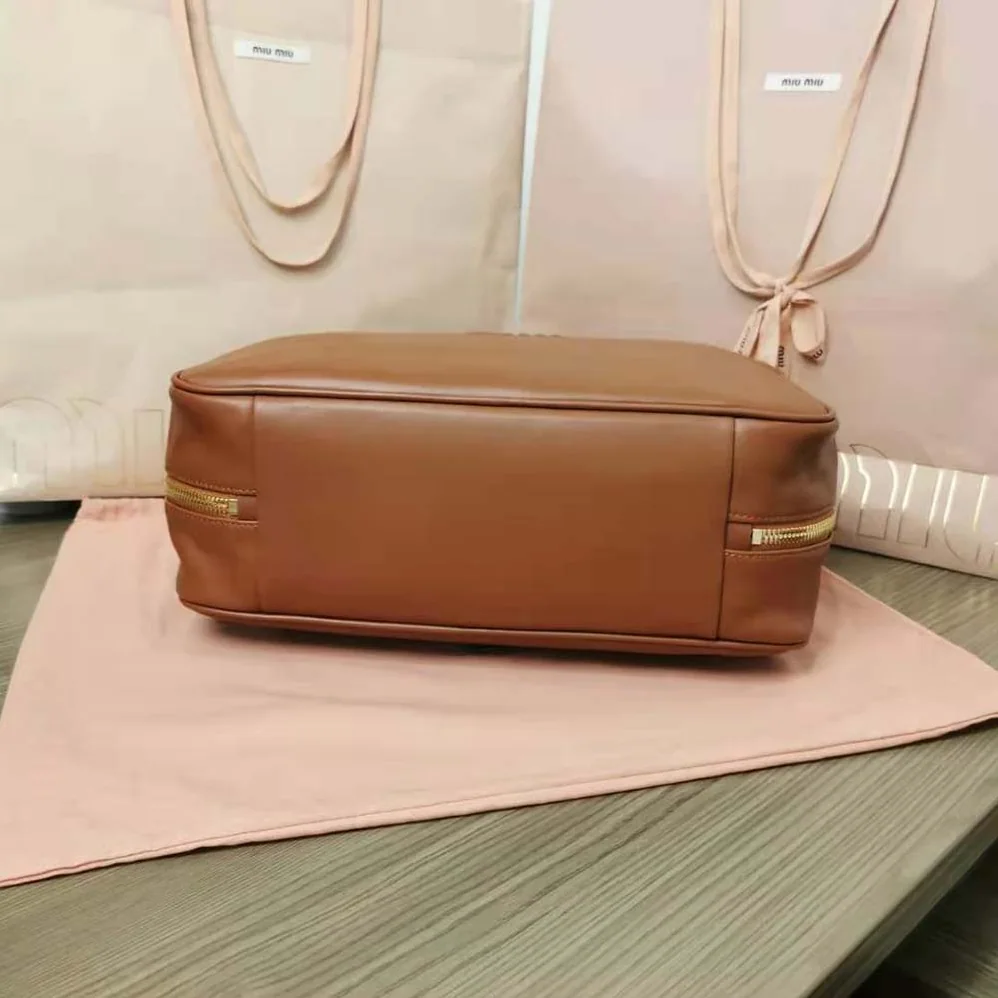 Miu Miu Leather Top-Handle Bag for Women in Brown