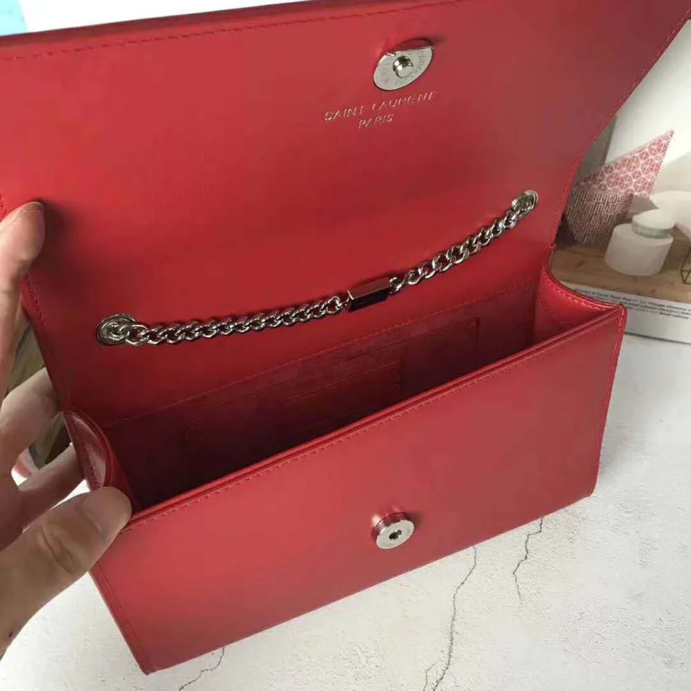 Saint Laurent YSL Kate Medium Tassel Smooth Leather for Women in Red