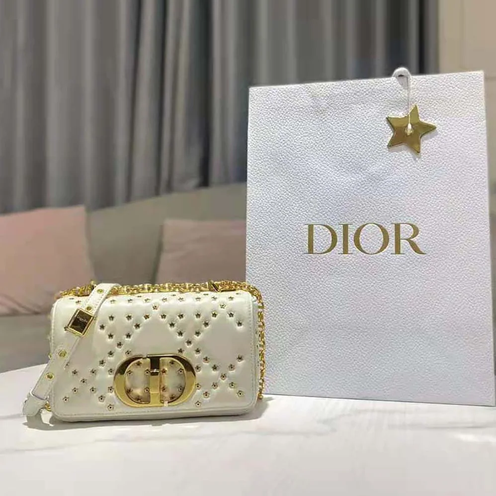Dior Small Dior Caro Bag Latte Lucky Star Cannage Lambskin for Women Dior Small Dior Caro Bag Latte Lucky Star Cannage Lambskin for Women