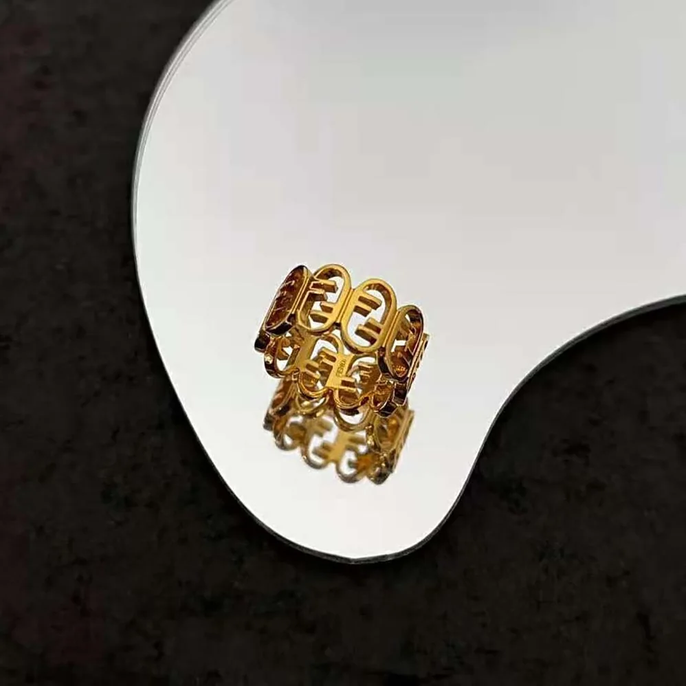 Fendi O'Lock Ring Gold for Women in coloured Fendi O'Lock Ring Gold for Women in coloured