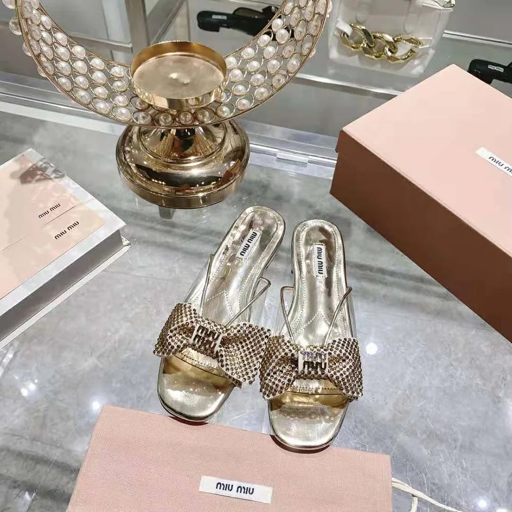 Miu Miu Vinyl and Metallic Leather Sandals with Crystals for Women Miu Miu Vinyl and Metallic Leather Sandals with Crystals for Women