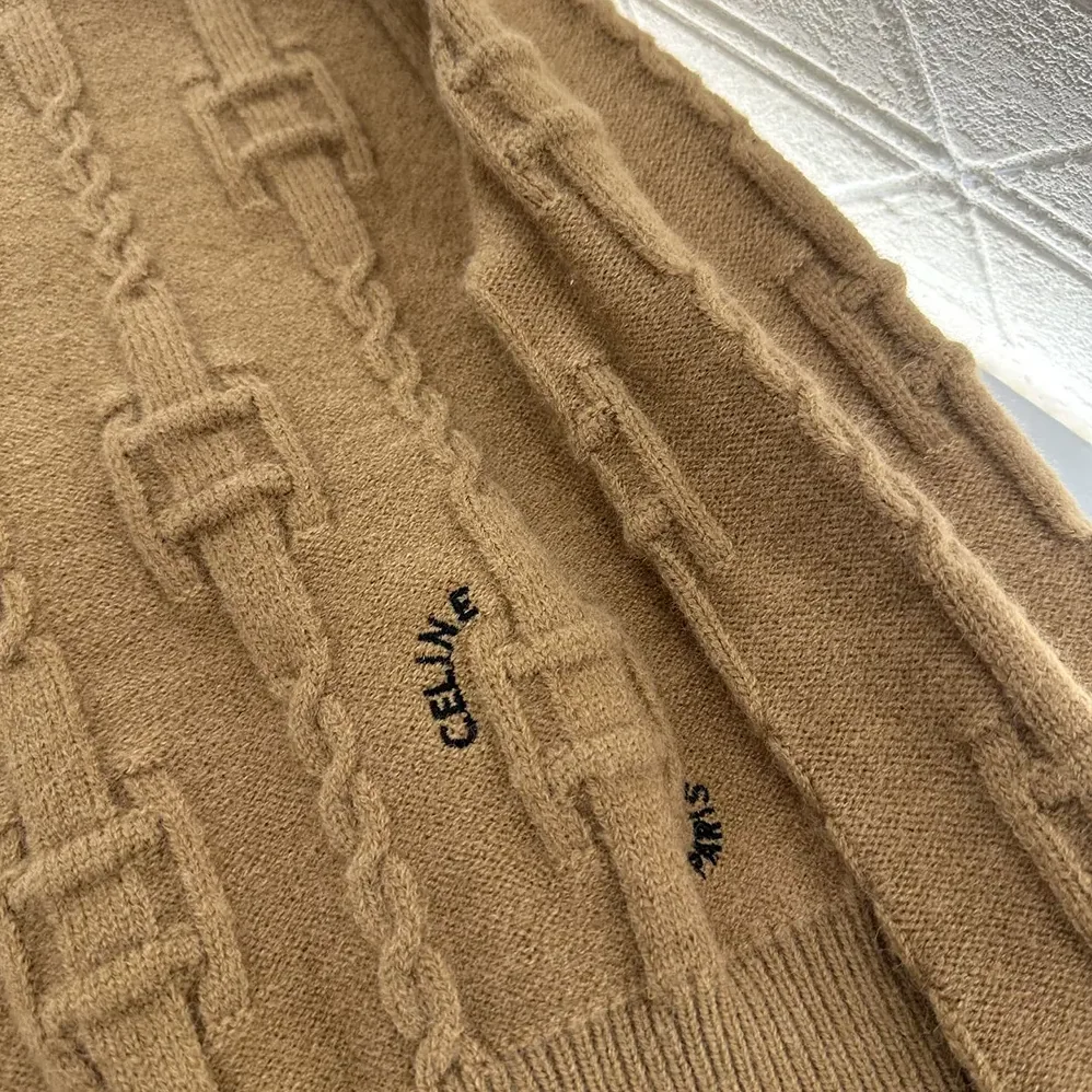 Celine Crewneck Sweater In Chains Cashmere for Men Celine Crewneck Sweater In Chains Cashmere for Men