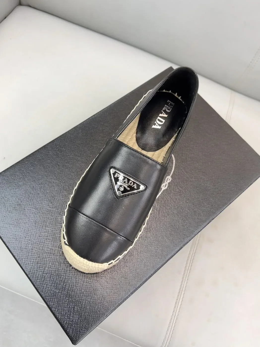 Prada Nappa Espadrillas Black in PRD