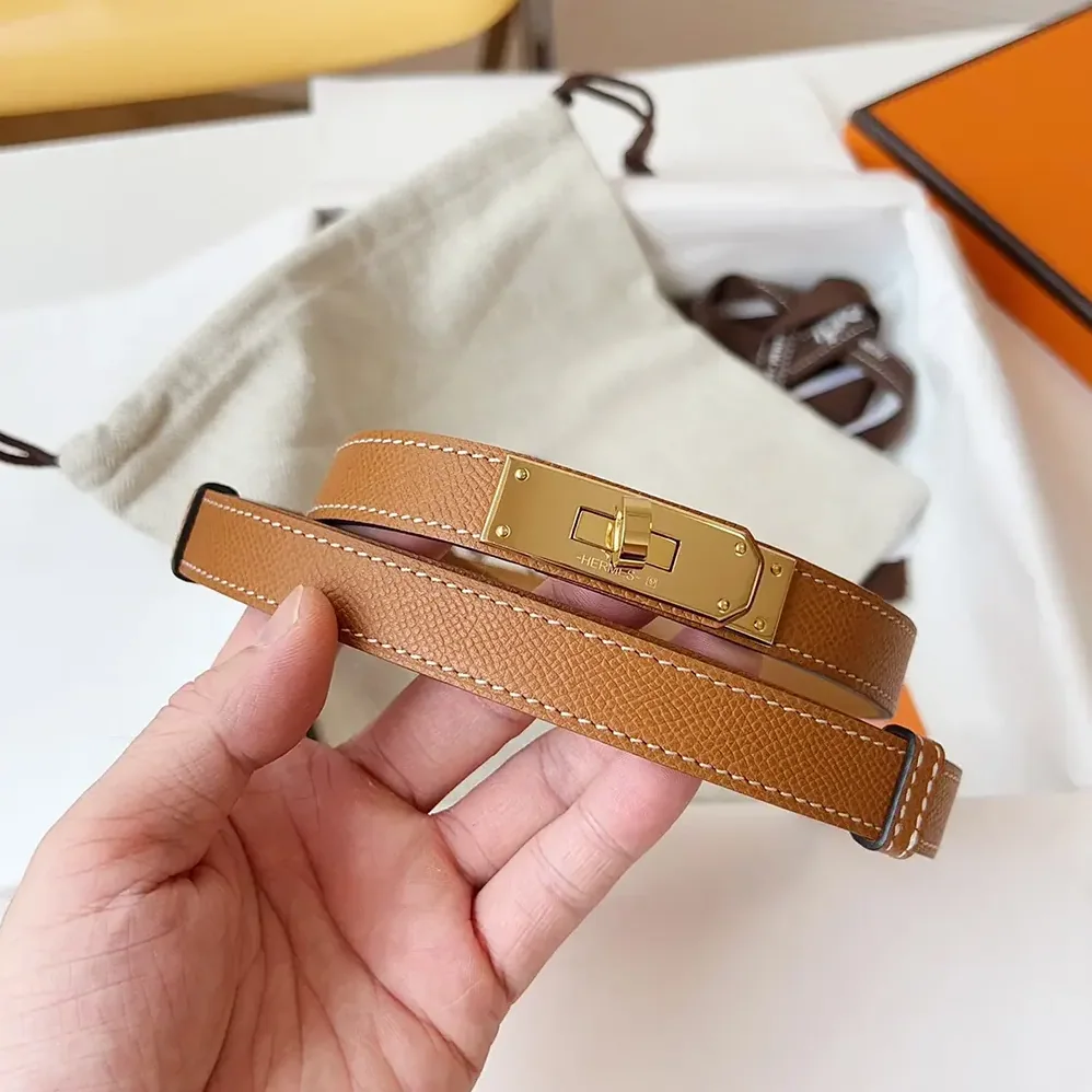 Hermes Kelly 18 Belt for Women in Brown