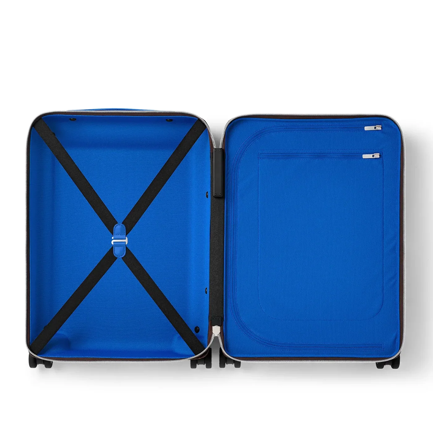 Louis Vuitton Horizon 55 Suitcase in Brown/ Blue Silver Hardware