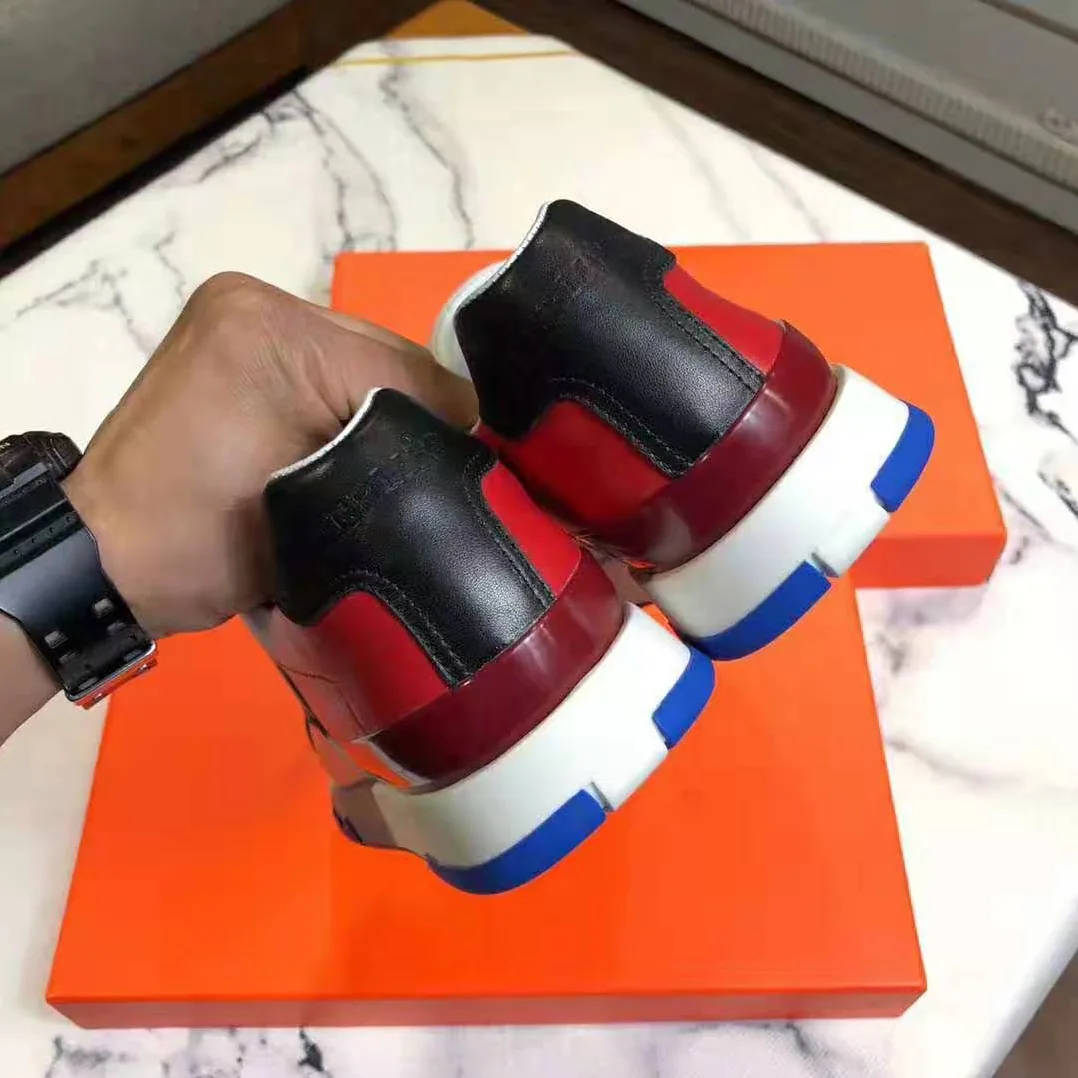 Hermes Trail sneaker in Calfskin for Men in Red