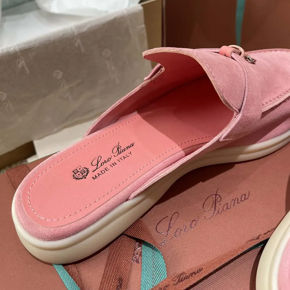 Loro Piana Babouche Charms Walk Loafers for Unisex in Pink
