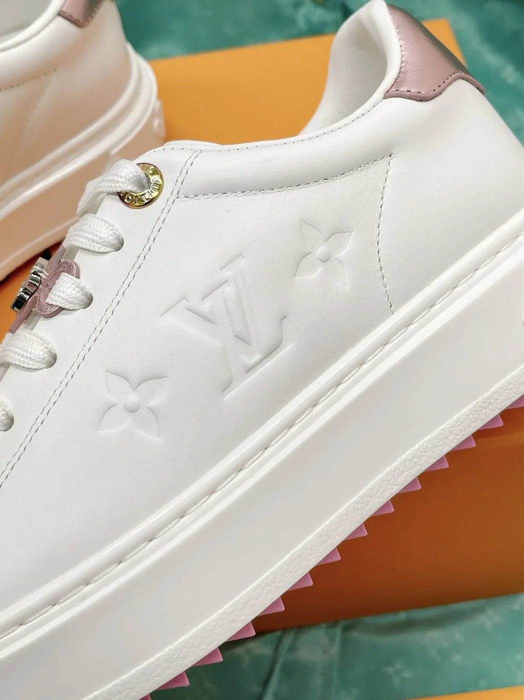 Louis Vuitton Time Out Open-Back Sneaker Green LV 1AA1CZ Louis Vuitton Time Out Open-Back Sneaker Green LV 1AA1CZ