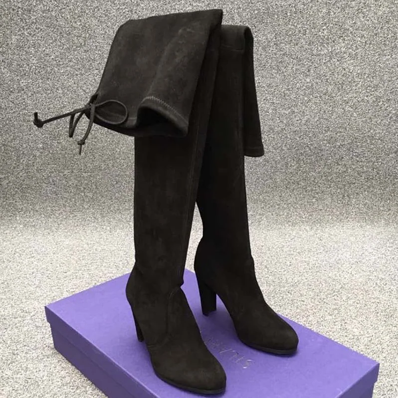 Stuart Weitzman Shoes The Tieland Boot 70mm Heel for Women in Black Stuart Weitzman Shoes The Tieland Boot 70mm Heel for Women in Black