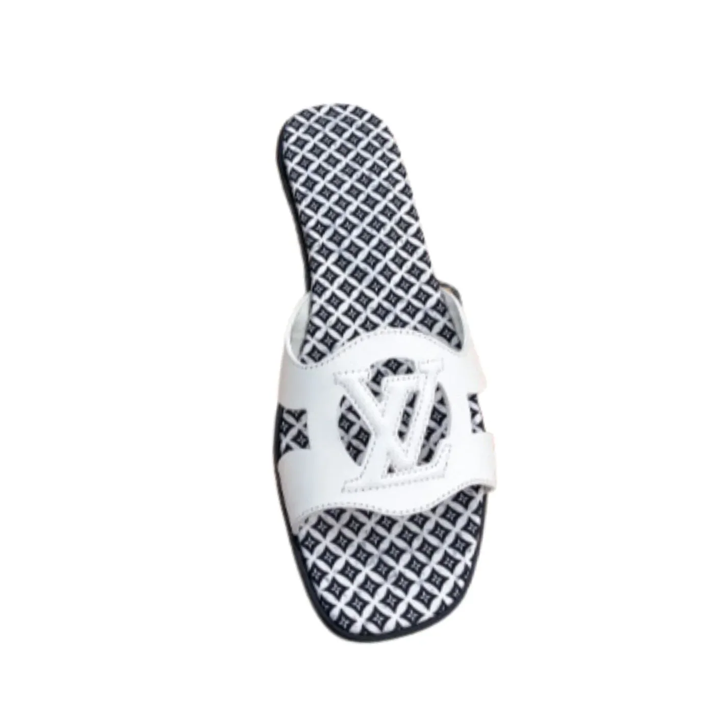 Louis Vuitton Isola Flat Mule LV White Louis Vuitton Isola Flat Mule LV White