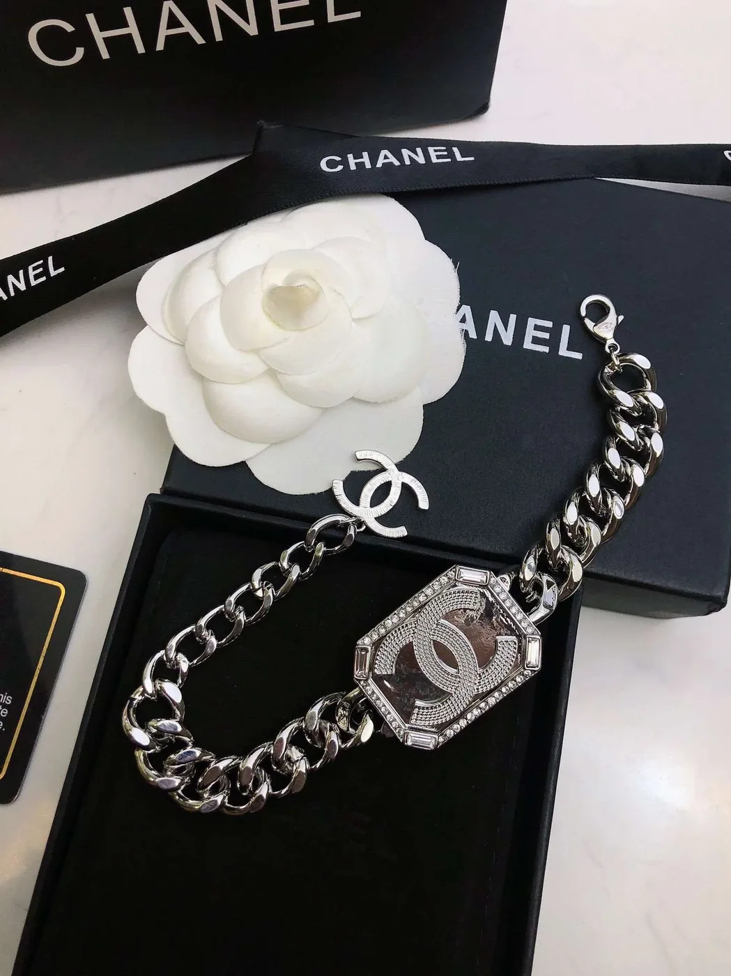 Chanel Perfume Bracelet Silver