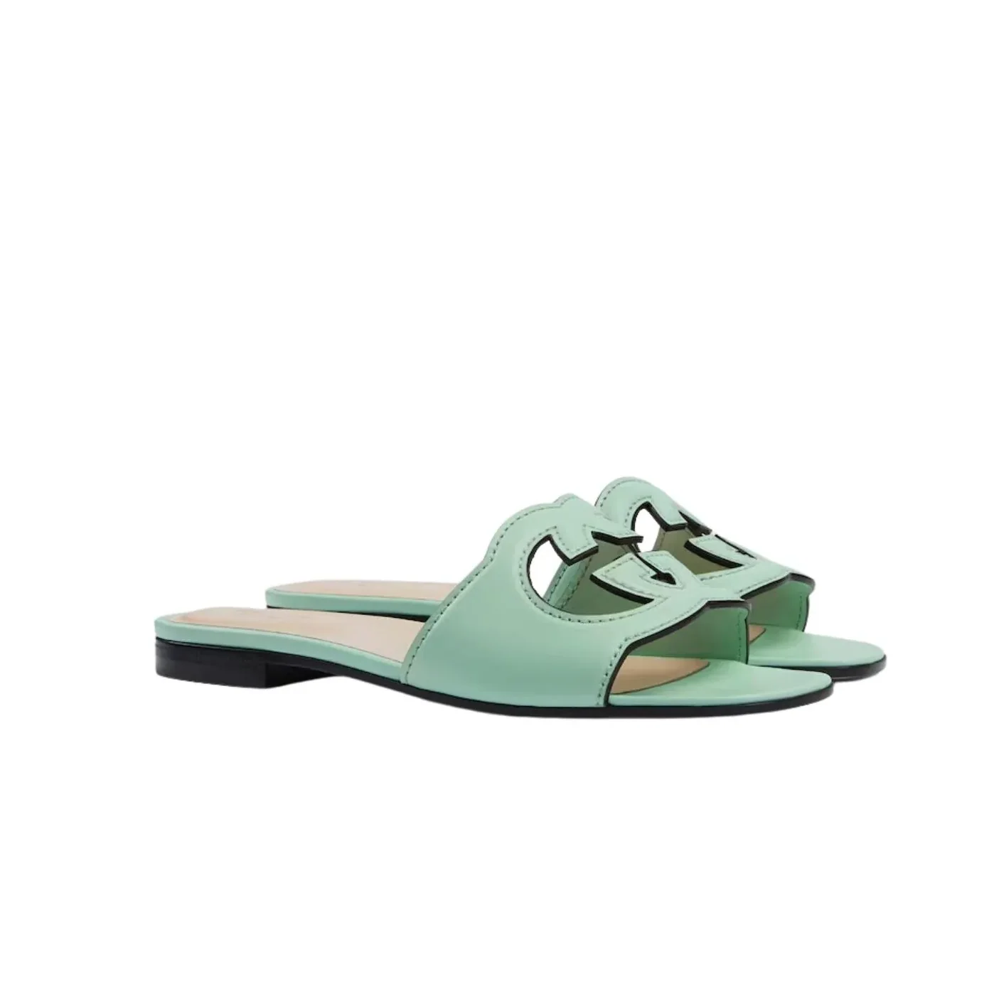 Gucci Interlocking G Cut in Out Sandal Green