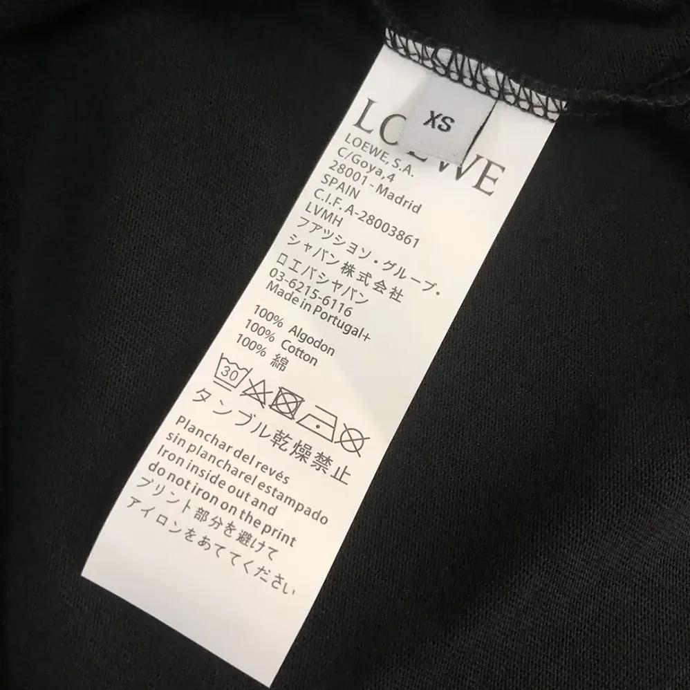 Loewe Regular Fit T-shirt in Cotton for Men in Black Loewe Regular Fit T-shirt in Cotton for Men in Black