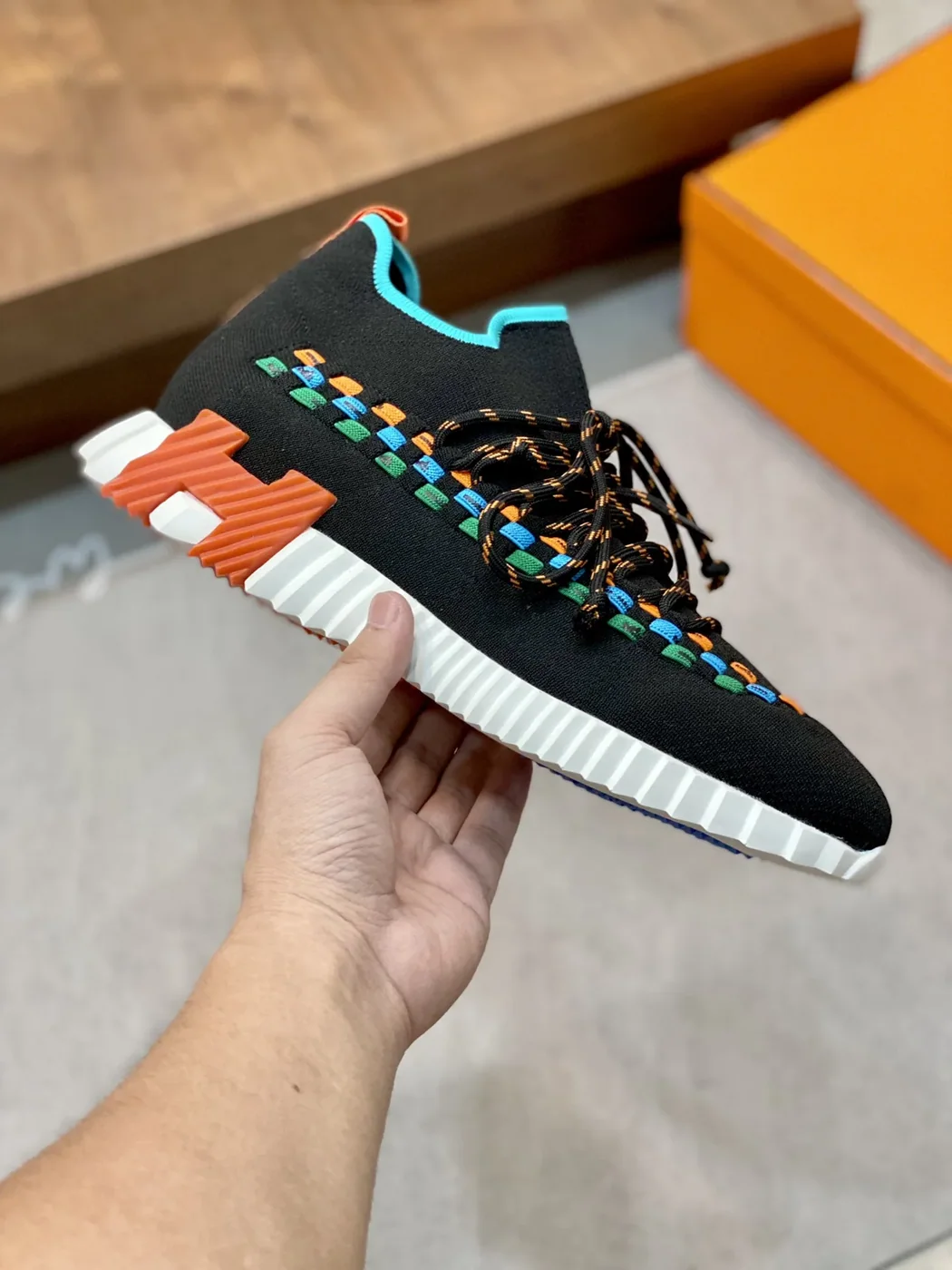 Hermes Sneakers Flex Black And Blue
