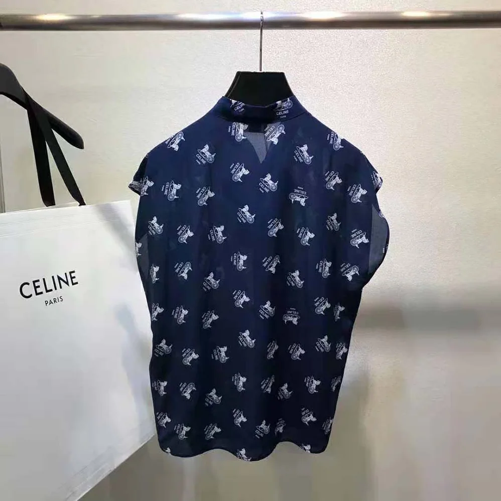 Celine Lavalliere Blouse in Crepe DE Chine for Women Celine Lavalliere Blouse in Crepe DE Chine for Women