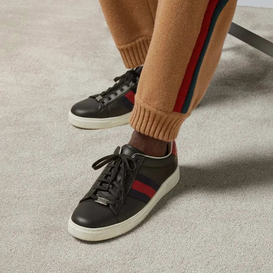 Gucci Ace Sneaker With Web Black