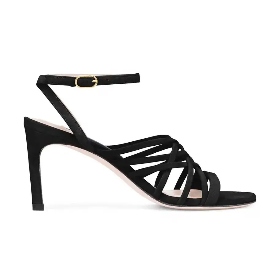 Stuart Weitzman Shoes The Spotlight 80 Sandal 80mm Heel Height for Women in Black Stuart Weitzman Shoes The Spotlight 80 Sandal 80mm Heel Height for Women in Black