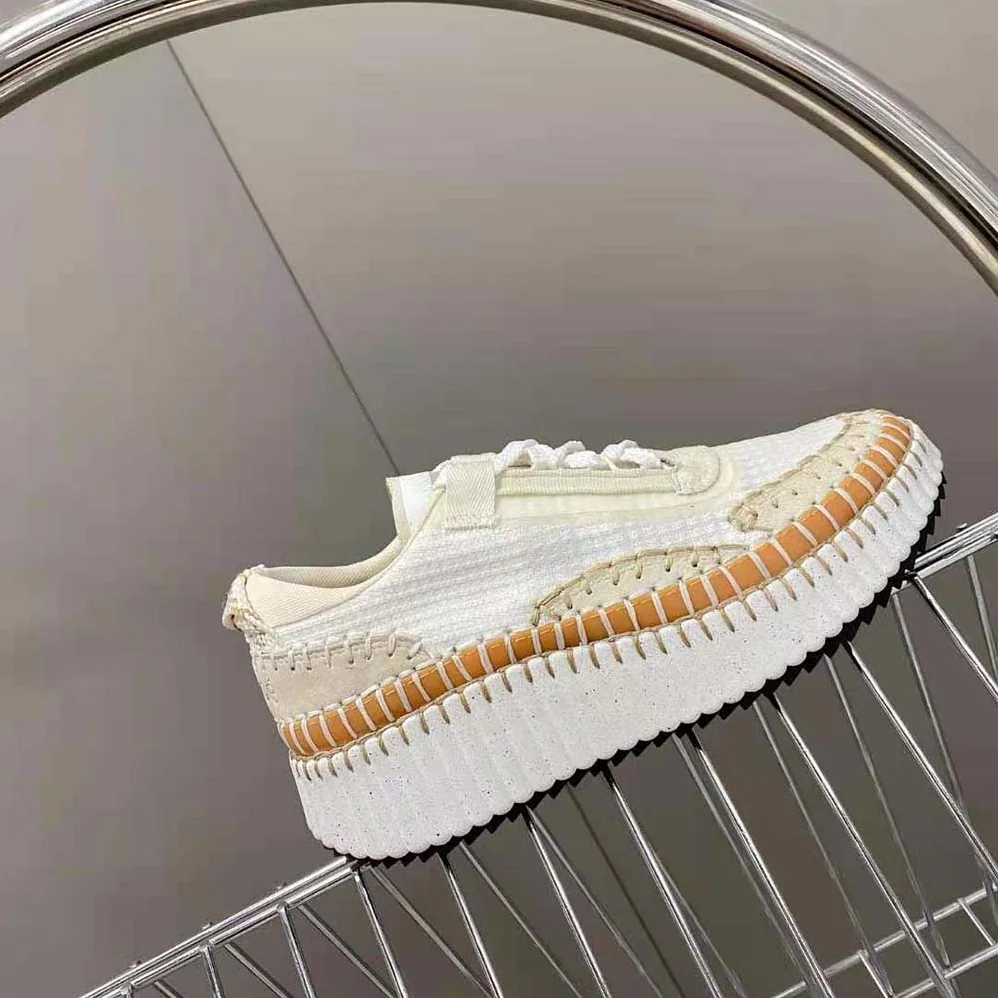 Chloe Nama Sneaker in Recycled Mesh for Women in White