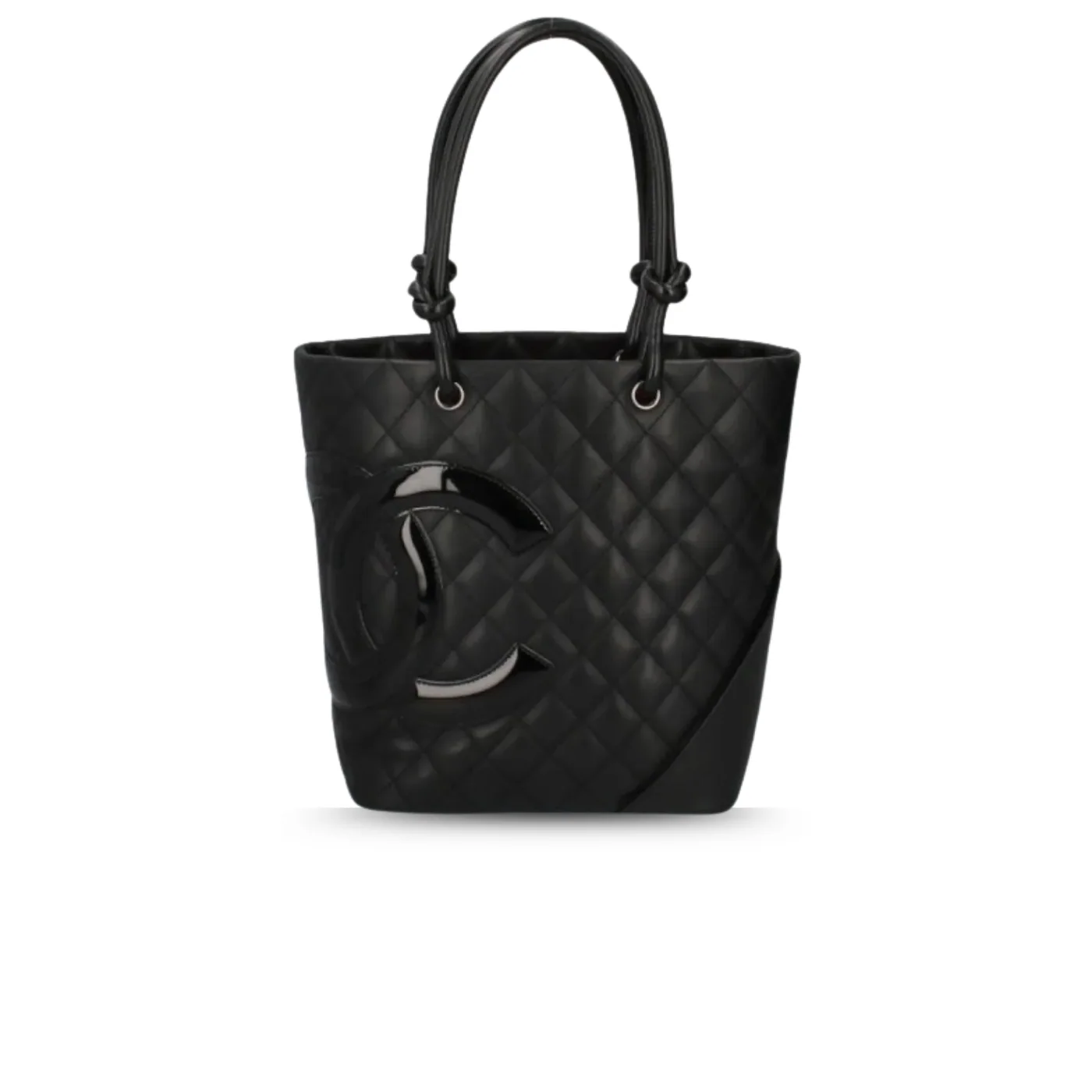 Chanel Cambon Ligne Medium Tote Bag in Black Silver Hardware Chanel Cambon Ligne Medium Tote Bag in Black Silver Hardware